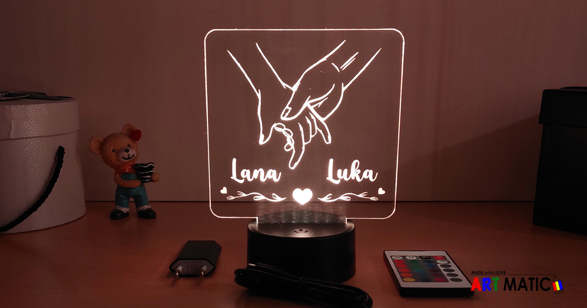LED Lampa – Ruka u ruci