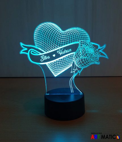 LED lampa SRCE I RUŽA