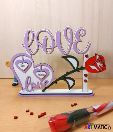 Personalizirani ukras na stalku - LOVE 1