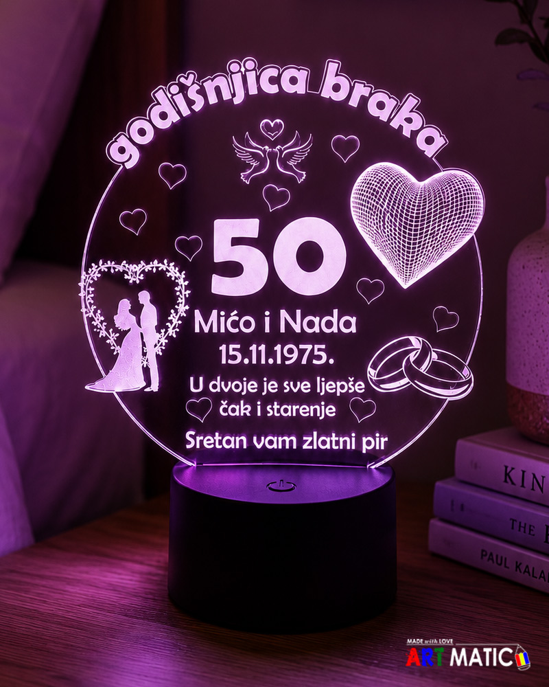 LED lampa za godišnjicu braka